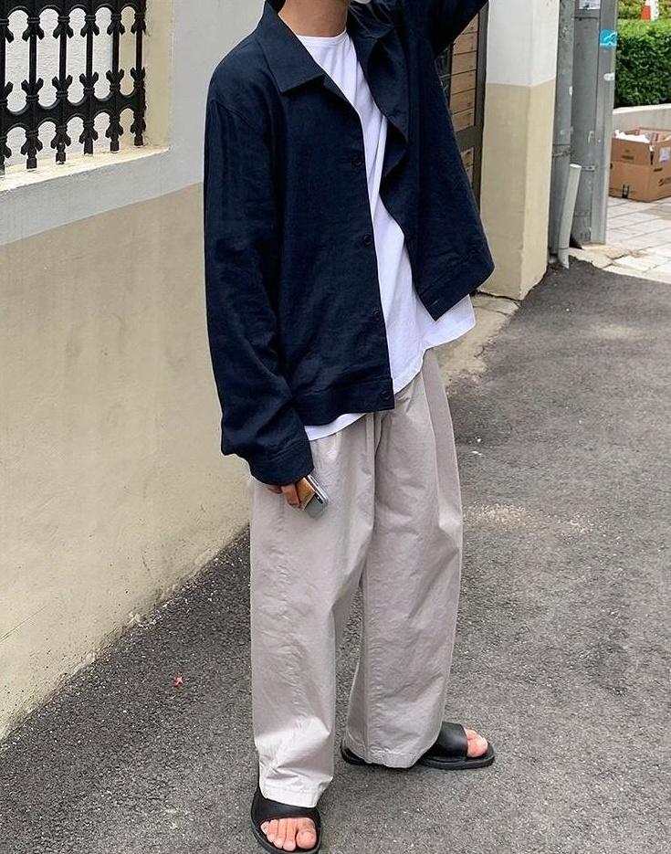 Relaxed Fit Casual Wide Leg Pants