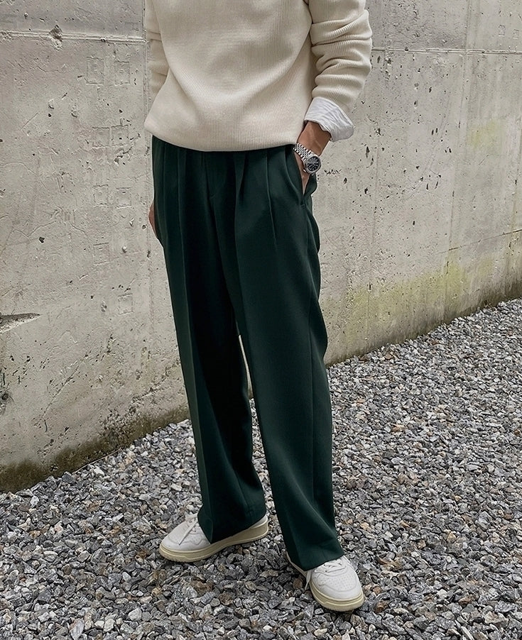 Relaxed Fit Classic Wideleg Trousers