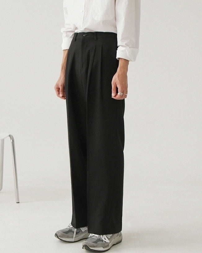 Relaxed Fit Classic Wideleg Trousers