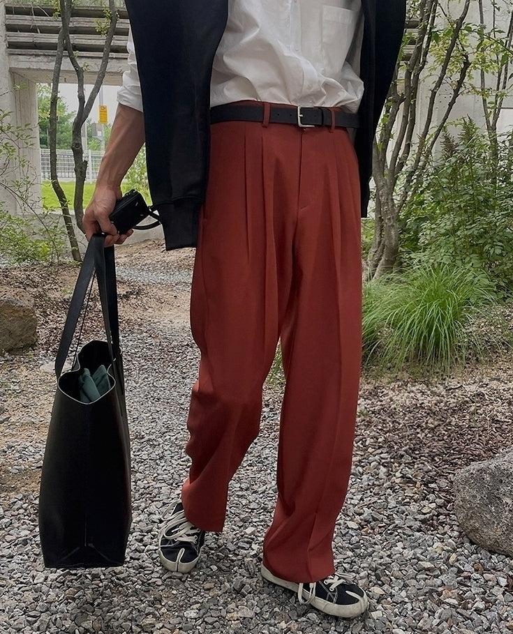 Relaxed Fit Classic Wideleg Trousers