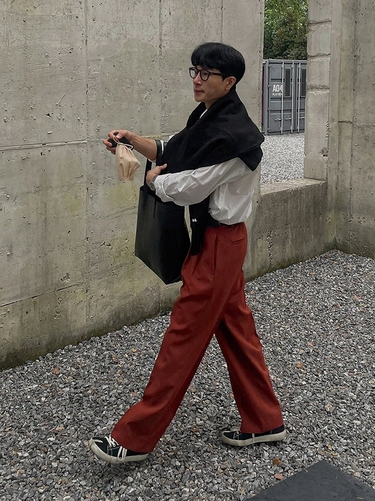 Relaxed Fit Classic Wideleg Trousers