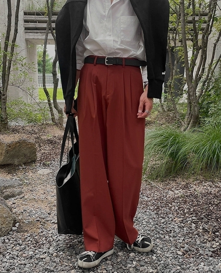 Relaxed Fit Classic Wideleg Trousers