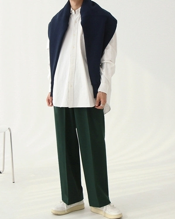 Relaxed Fit Classic Wideleg Trousers