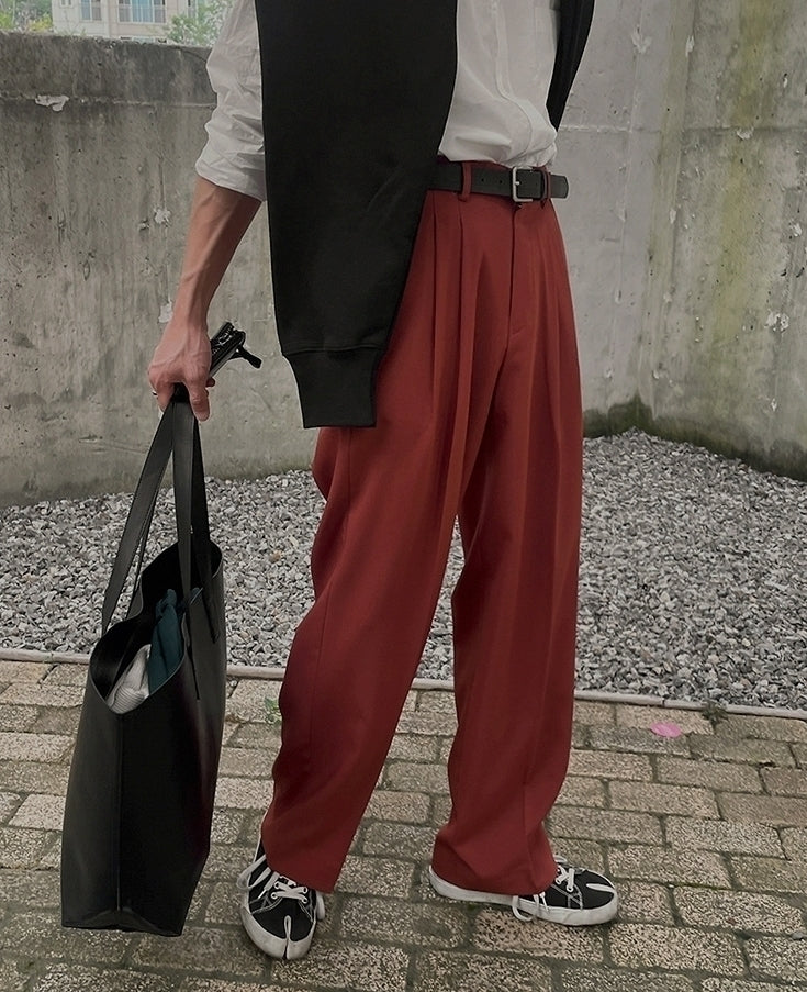 Relaxed Fit Classic Wideleg Trousers