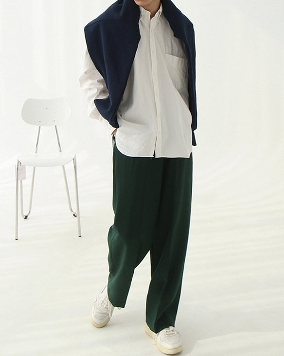 Relaxed Fit Classic Wideleg Trousers