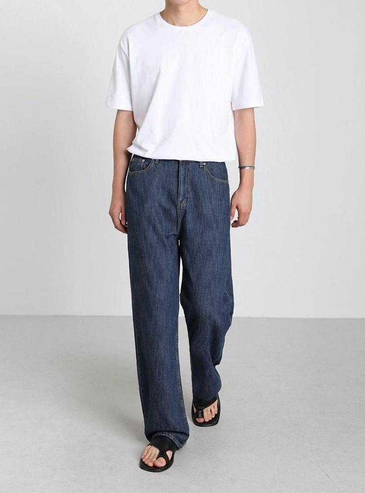 Relaxed Fit Denim Trousers