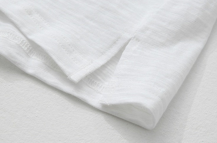 Relaxed Fit Henley Long Sleeve Tee