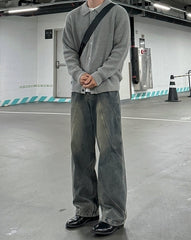 Relaxed Fit Knit Cardigan Sweater For Commuting