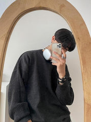 Relaxed Fit Knit Pullover Sweater