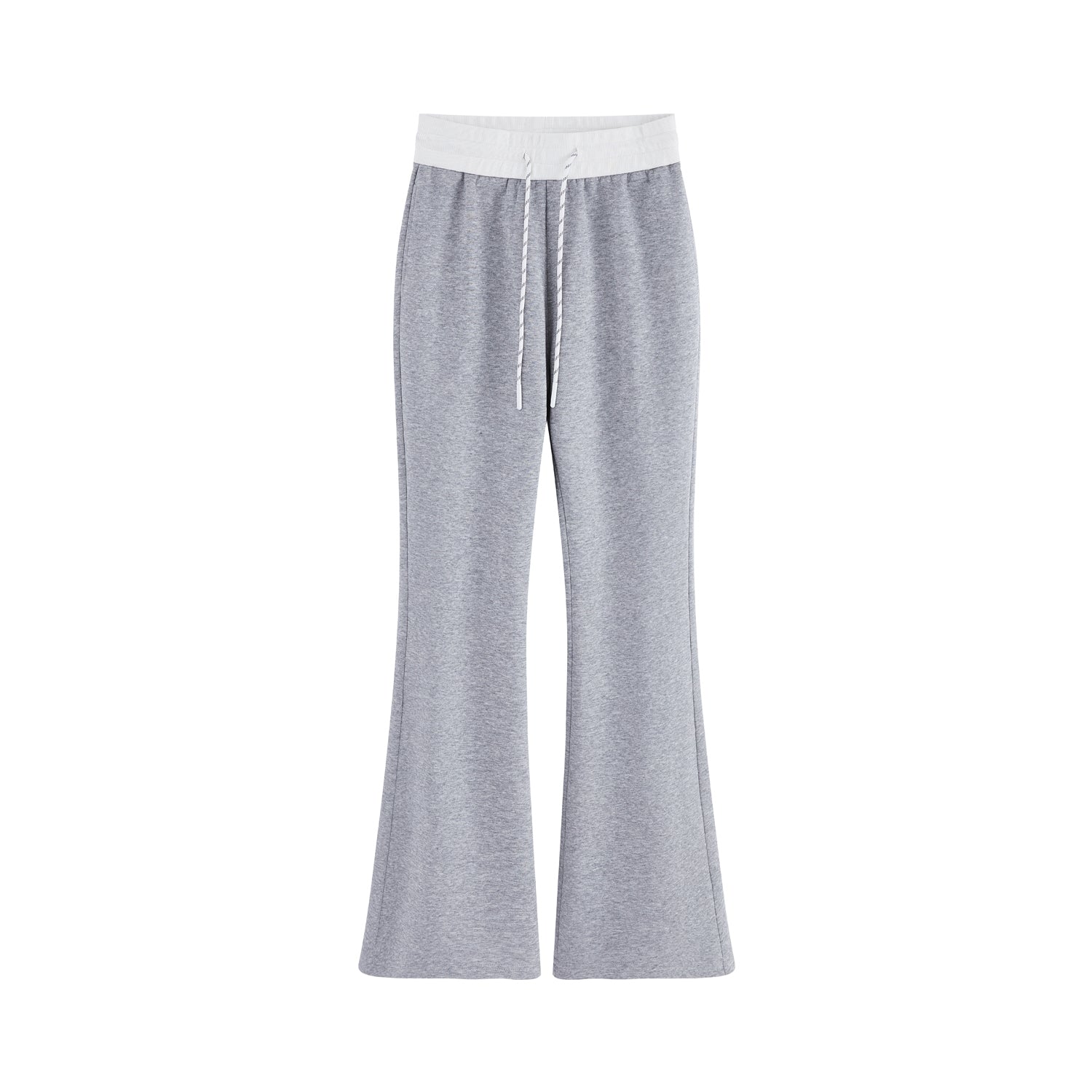 Relaxed Fit Patchwork Waist Casual Drape Pants
