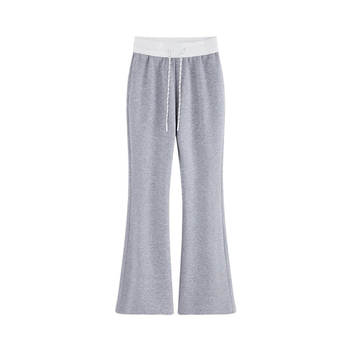 Relaxed Fit Patchwork Waist Casual Drape Pants