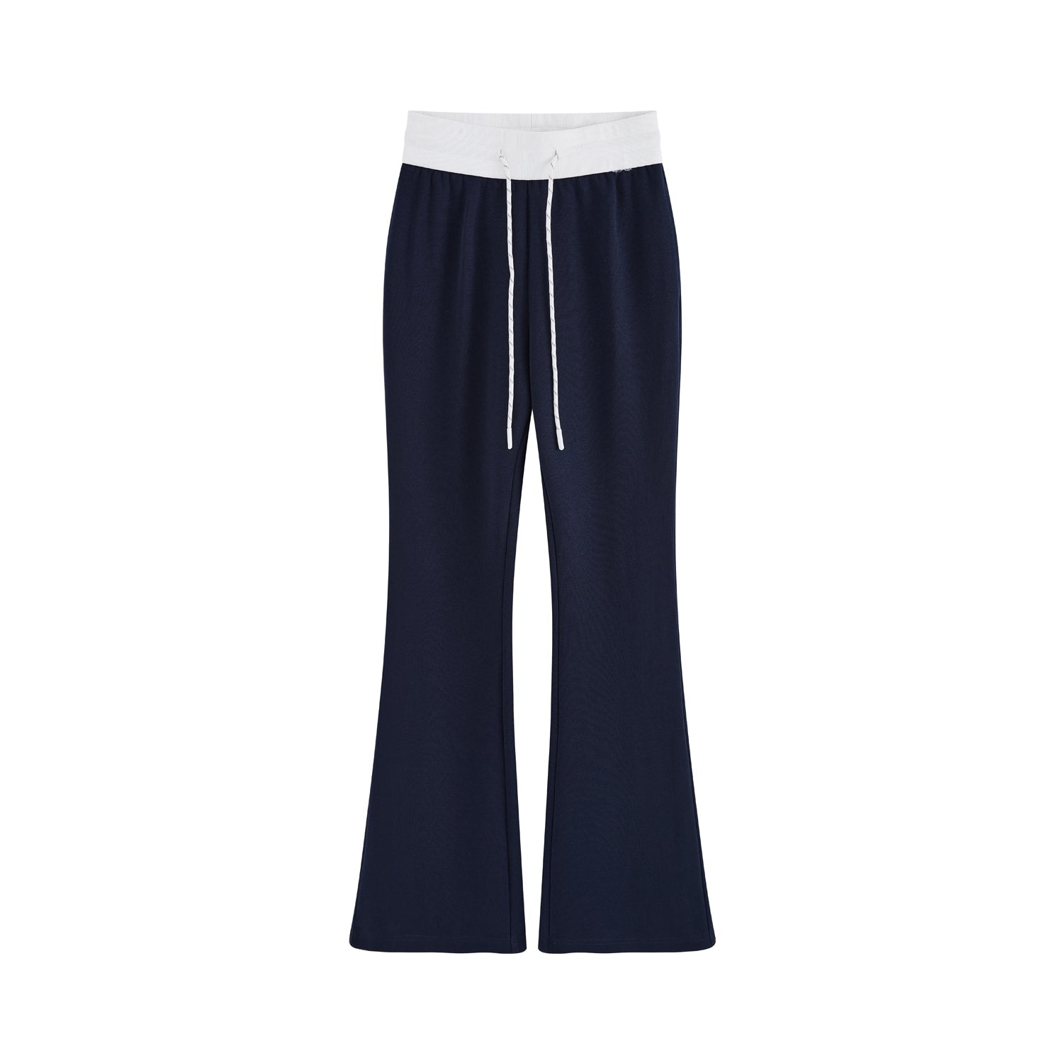 Relaxed Fit Patchwork Waist Casual Drape Pants
