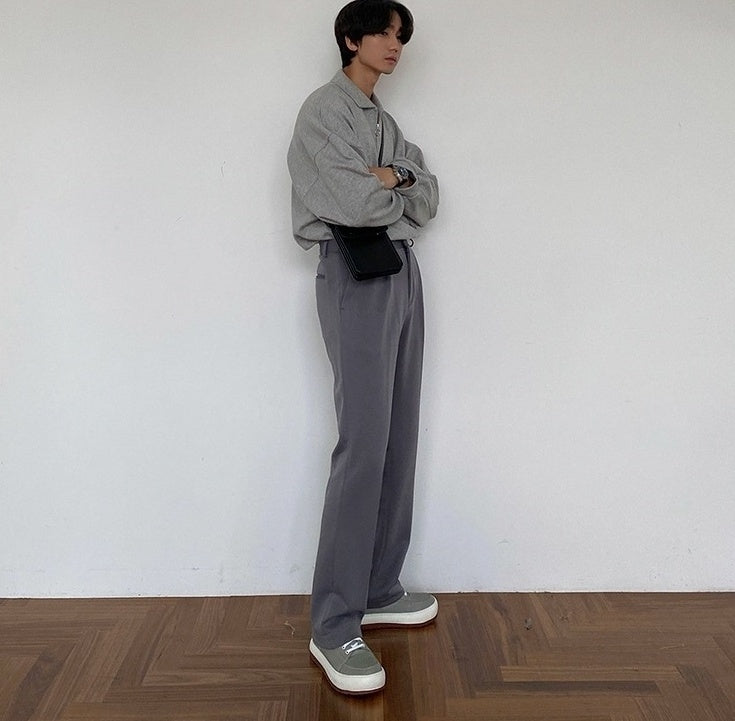 Relaxed Fit Polo Sweatshirt