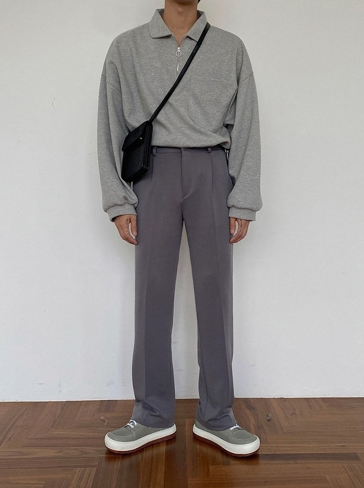 Relaxed Fit Polo Sweatshirt