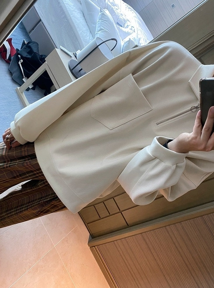 Relaxed Fit Polo Sweatshirt