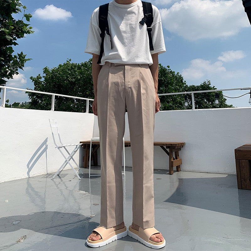 Relaxed Fit Trendy Wide Leg Trousers