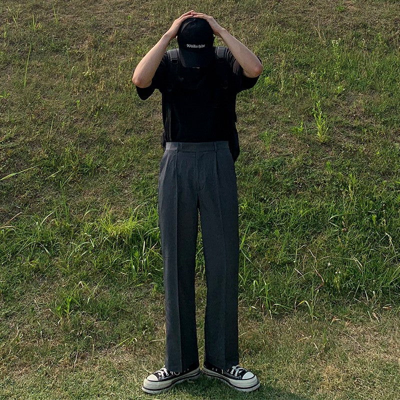 Relaxed Fit Trendy Wide Leg Trousers