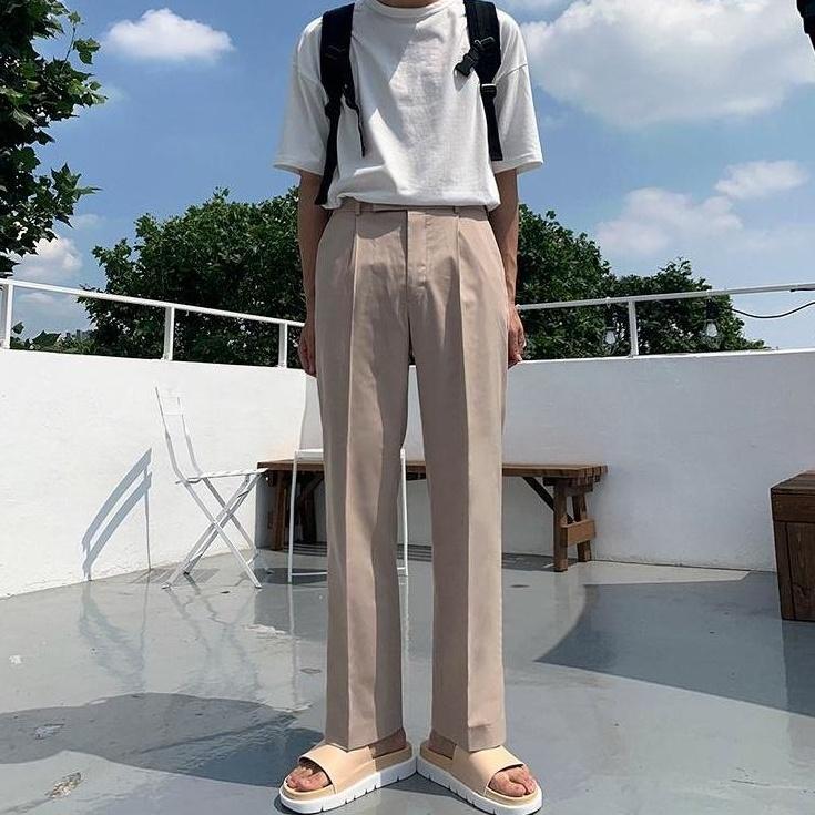 Relaxed Fit Trendy Wide Leg Trousers