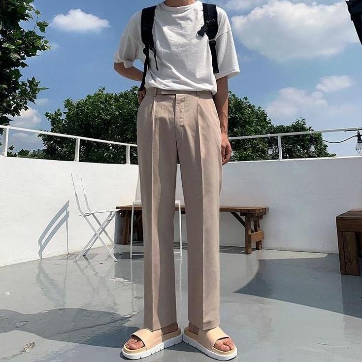 Relaxed Fit Trendy Wide Leg Trousers