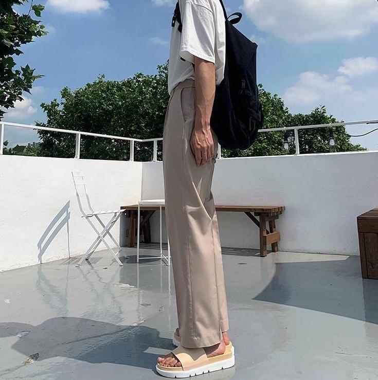 Relaxed Fit Trendy Wide Leg Trousers