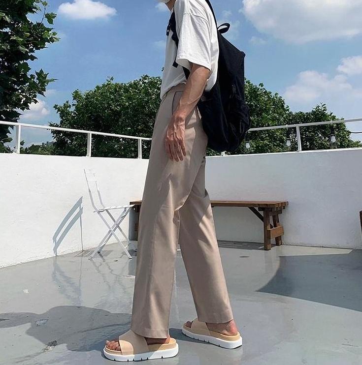 Relaxed Fit Trendy Wide Leg Trousers