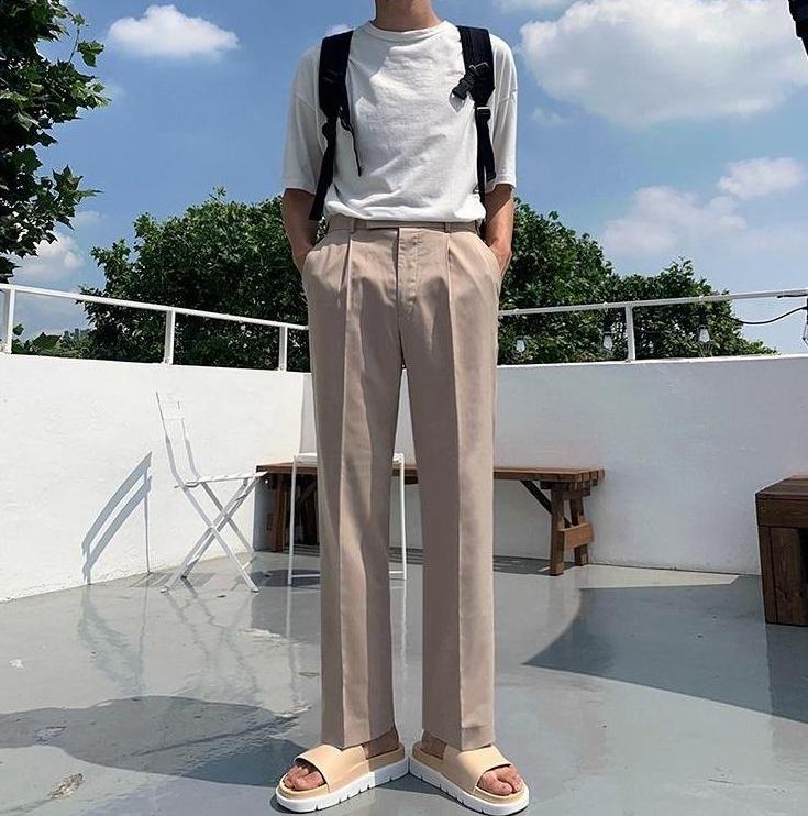 Relaxed Fit Trendy Wide Leg Trousers