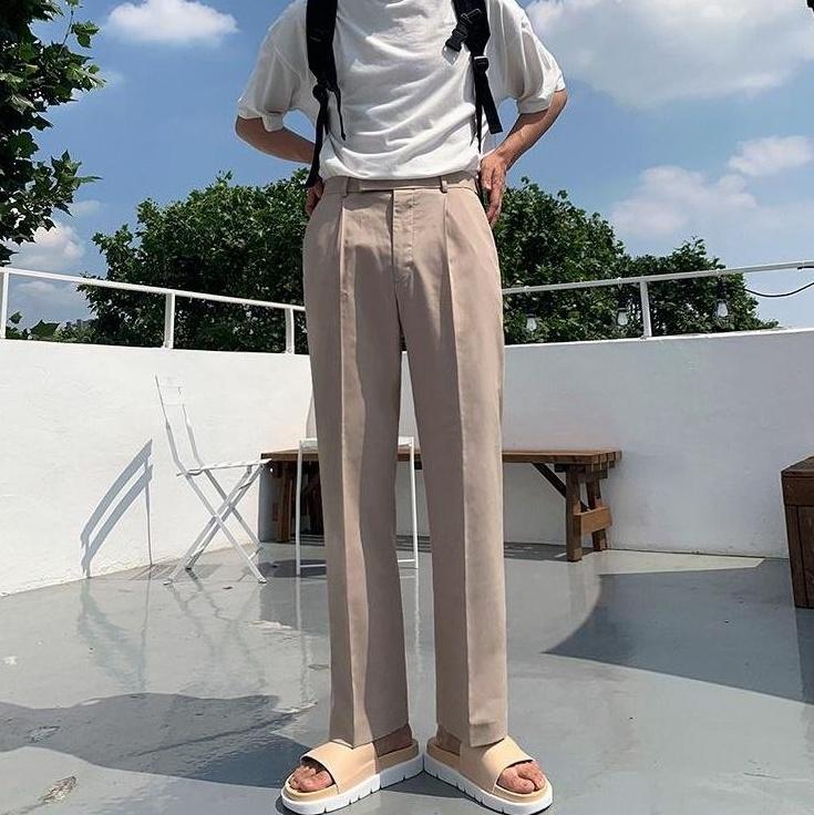 Relaxed Fit Trendy Wide Leg Trousers