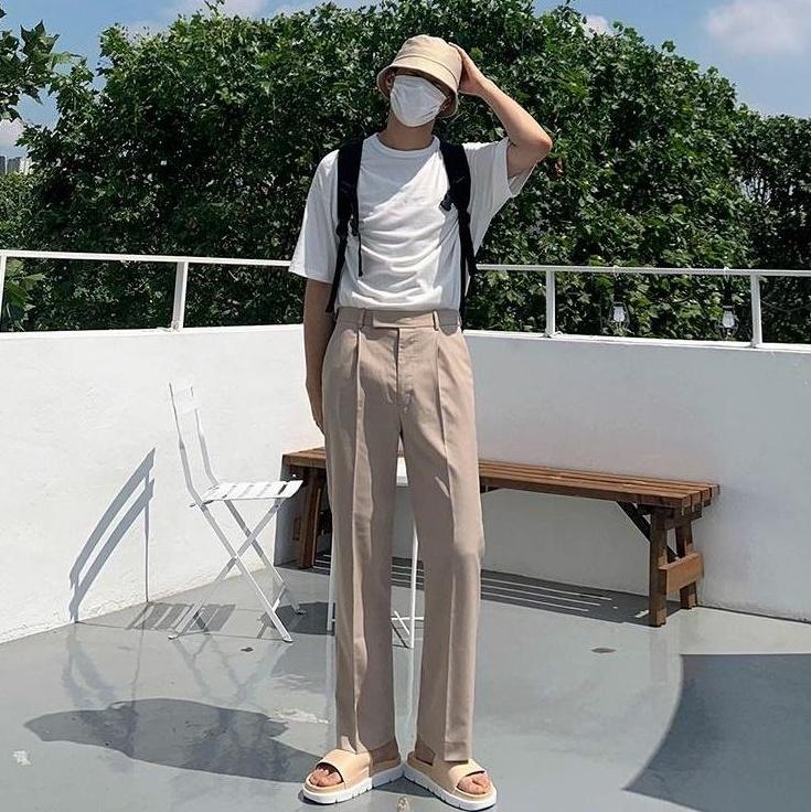 Relaxed Fit Trendy Wide Leg Trousers