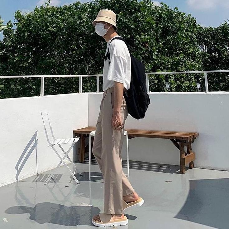 Relaxed Fit Trendy Wide Leg Trousers