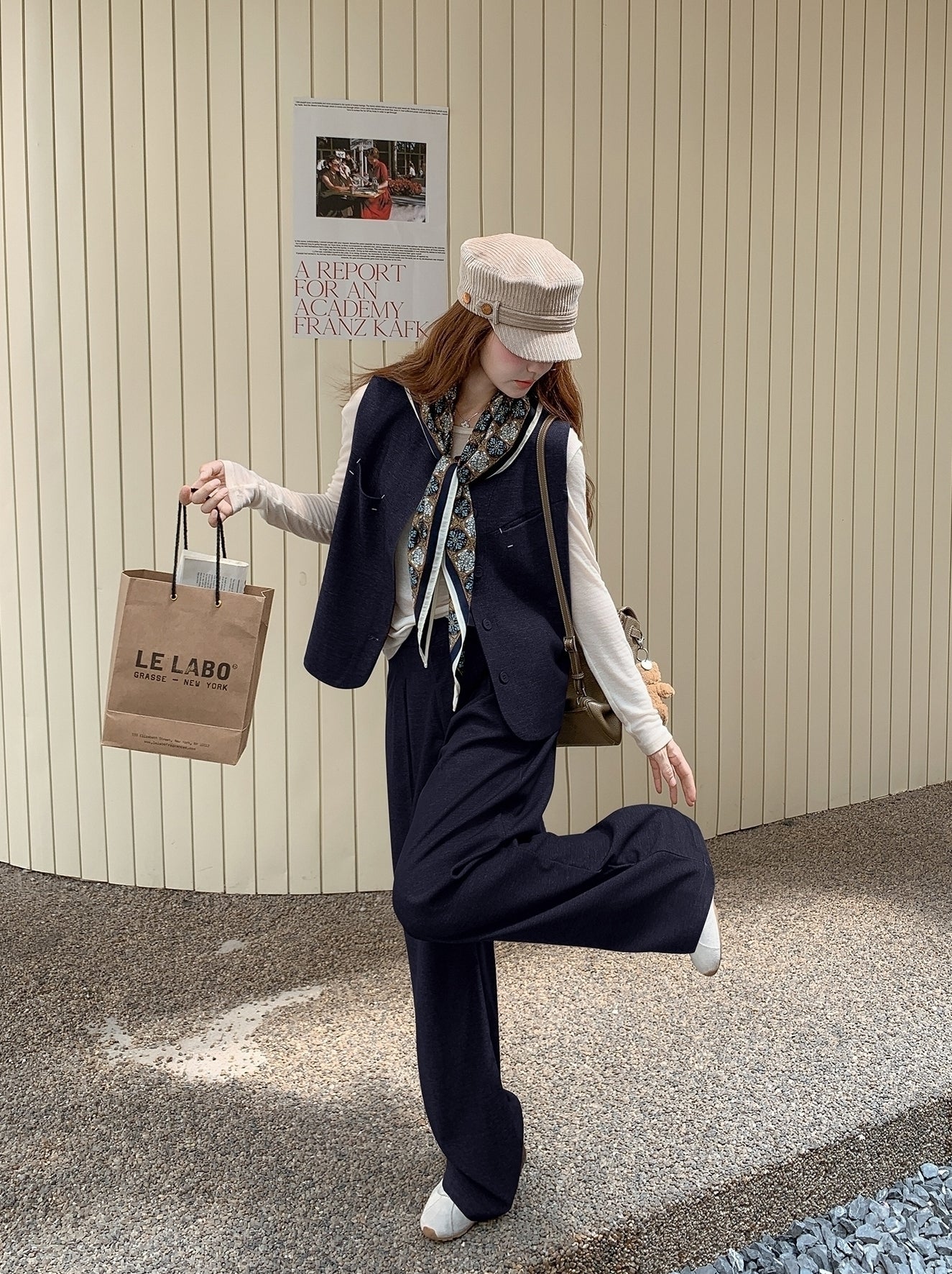 Relaxed Fit Vest Top And Wide Leg Pants Set