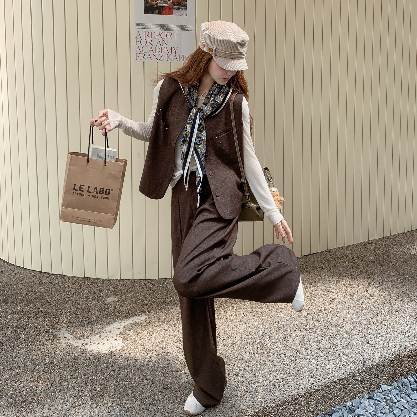 Relaxed Fit Vest Top And Wide Leg Pants Set