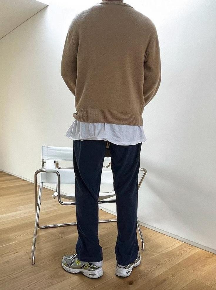 Relaxed Fit Waffle Trousers