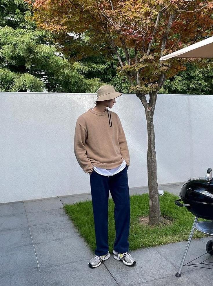 Relaxed Fit Waffle Trousers