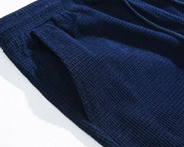 Relaxed Fit Waffle Trousers