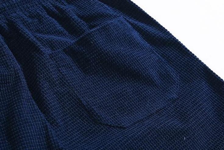 Relaxed Fit Waffle Trousers
