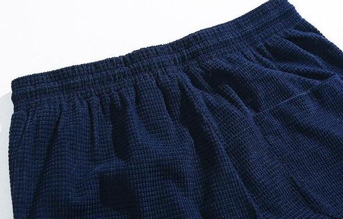 Relaxed Fit Waffle Trousers