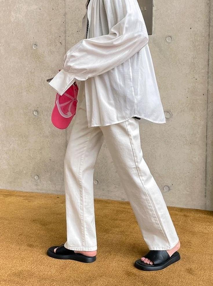 Relaxed Fit Washed Casual Pants