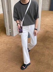 Relaxed Fit Washed Casual Pants