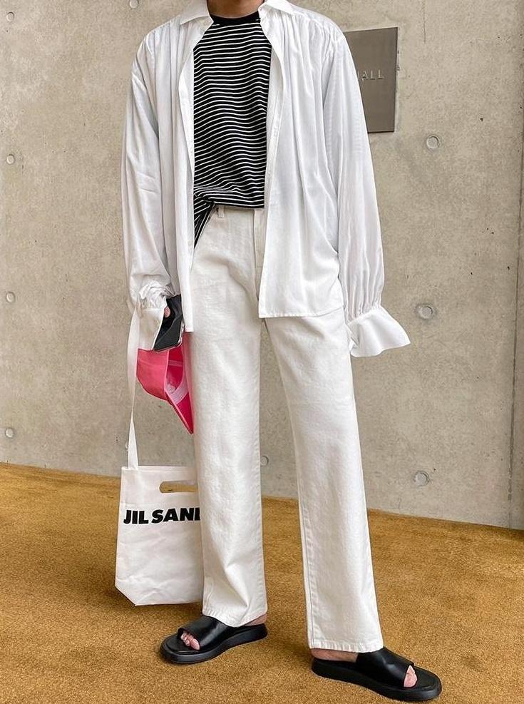 Relaxed Fit Washed Casual Pants