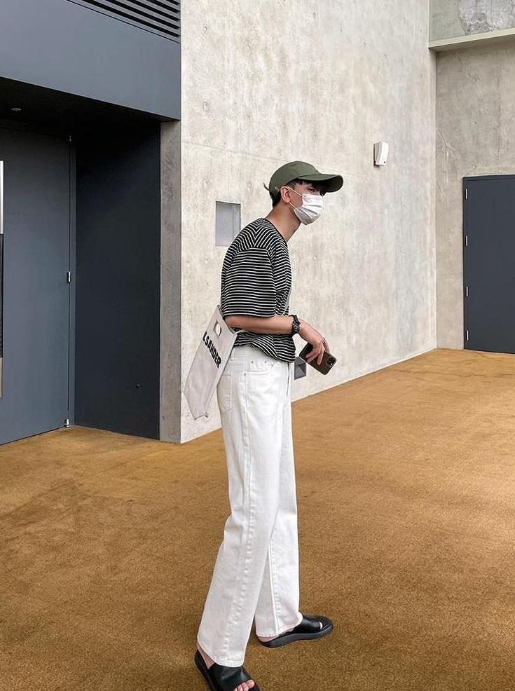 Relaxed Fit Washed Casual Pants