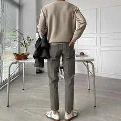 Relaxed Fit Washed Denim Trousers