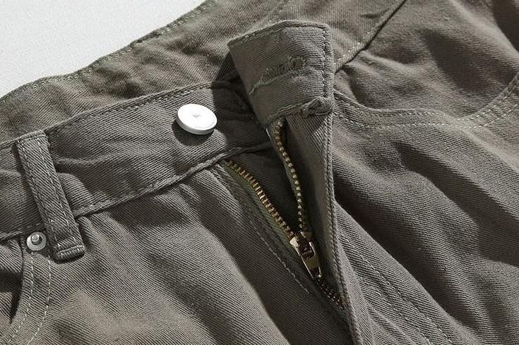Relaxed Fit Washed Denim Trousers
