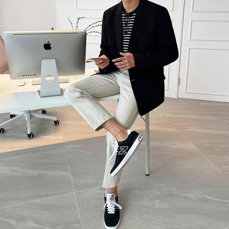 Relaxed Fit Washed Denim Trousers