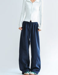 Relaxed Fit Wide Leg Casual Lounge Pants