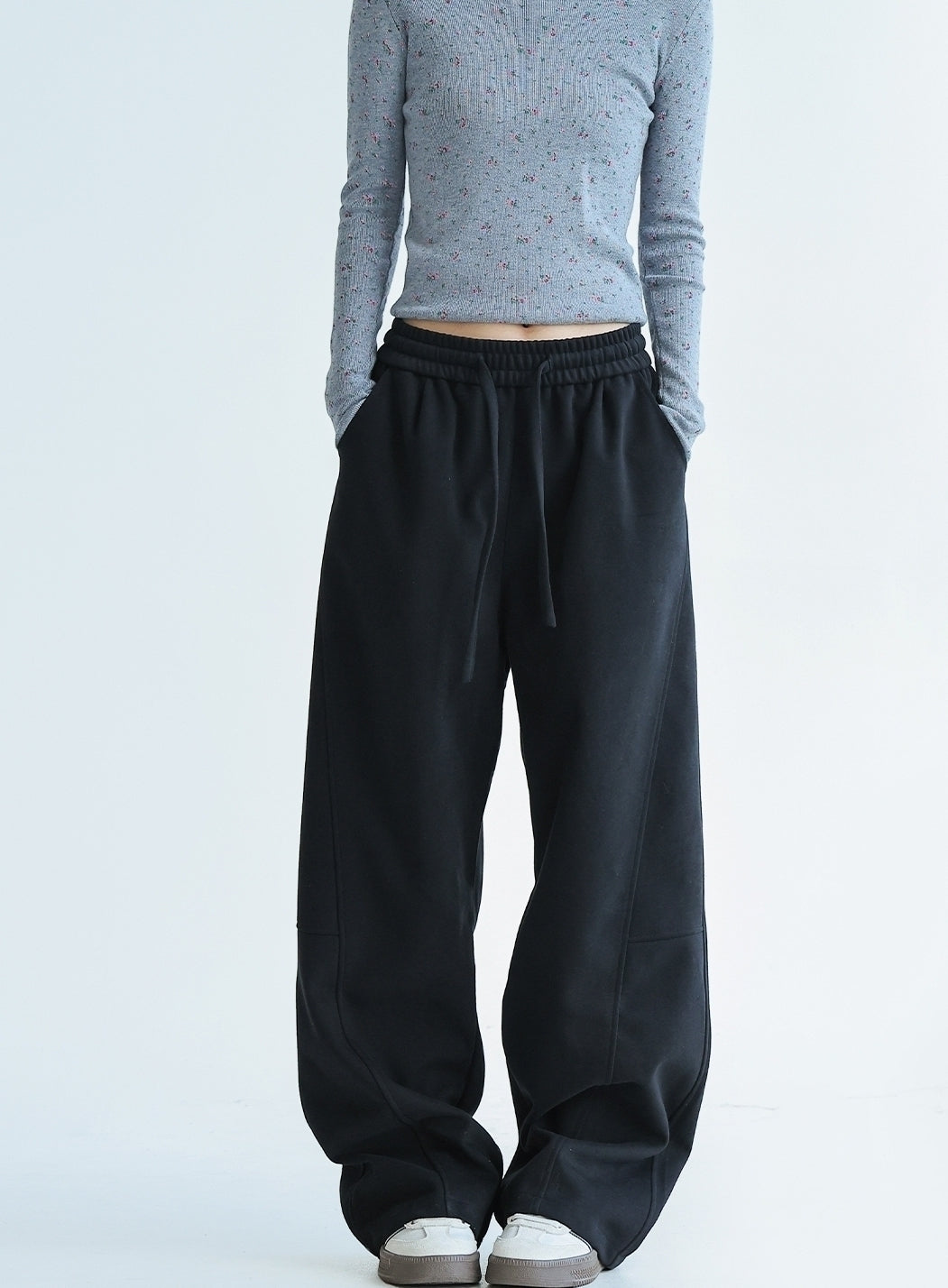 Relaxed Fit Wide Leg Casual Lounge Pants
