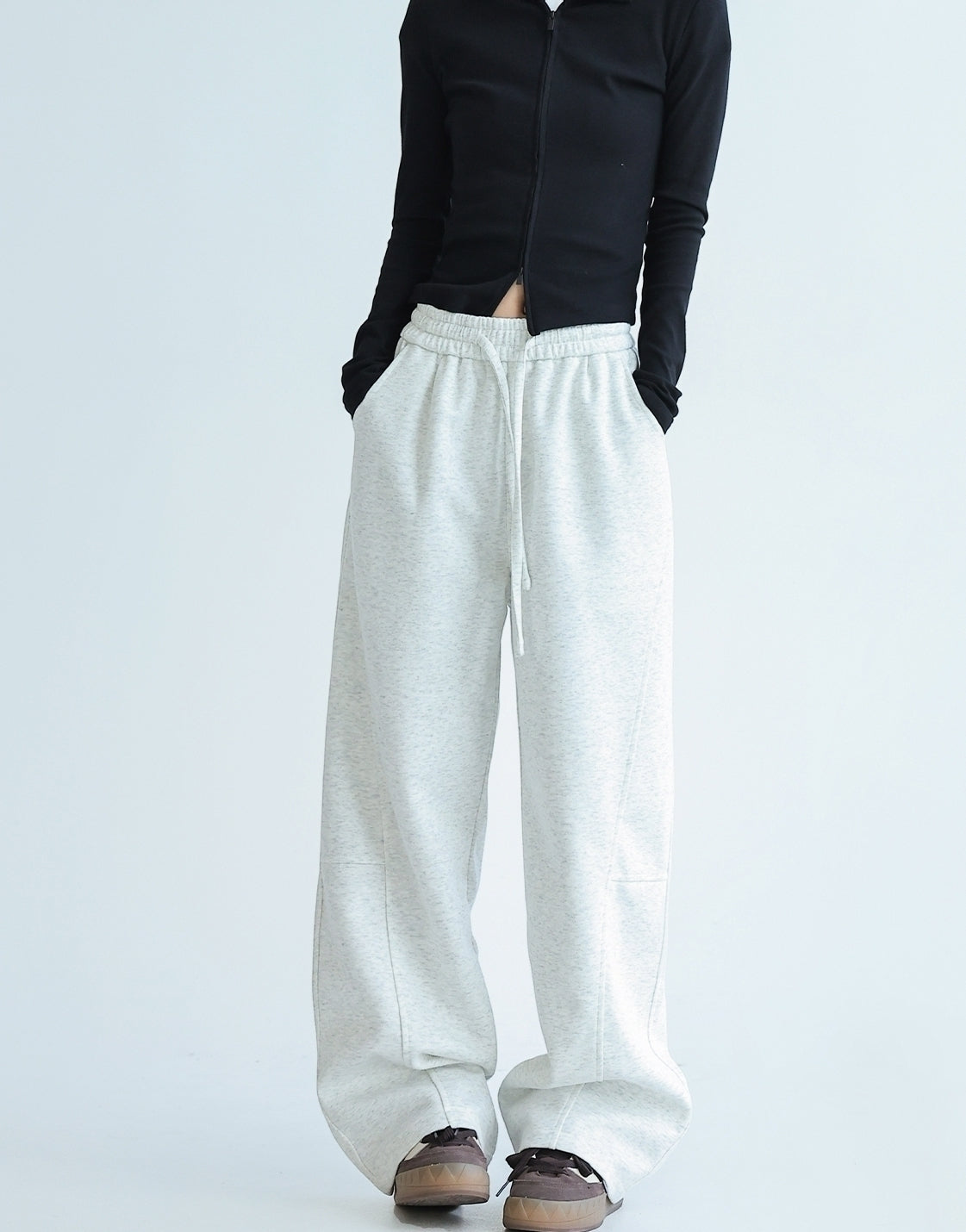 Relaxed Fit Wide Leg Casual Lounge Pants