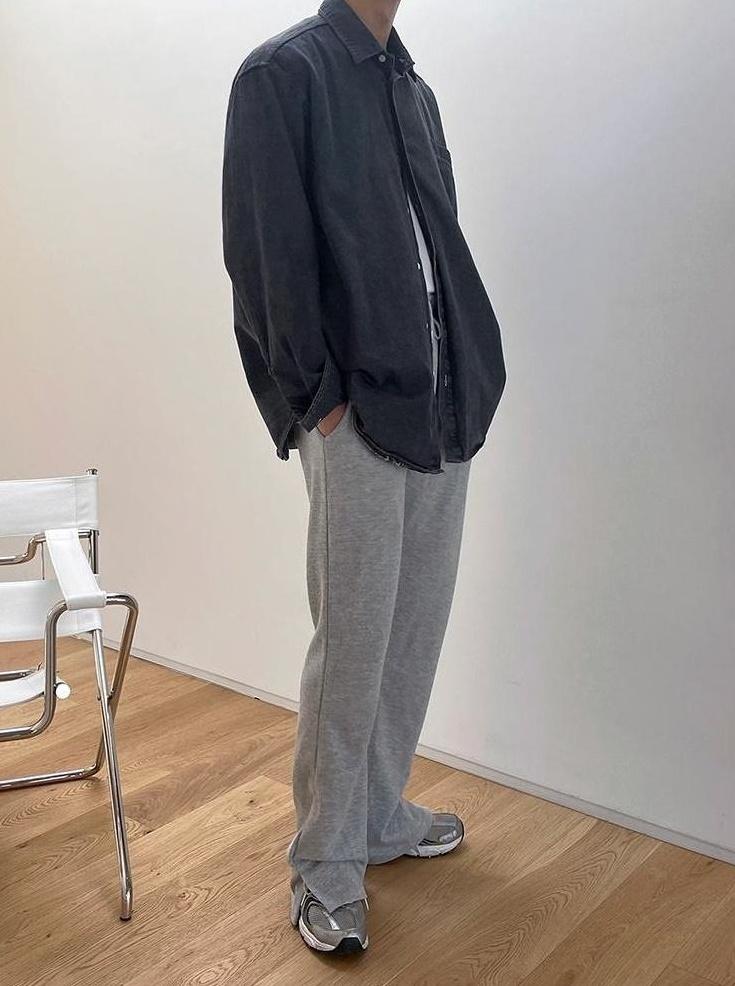 Relaxed Fit Wide Leg Casual Pants