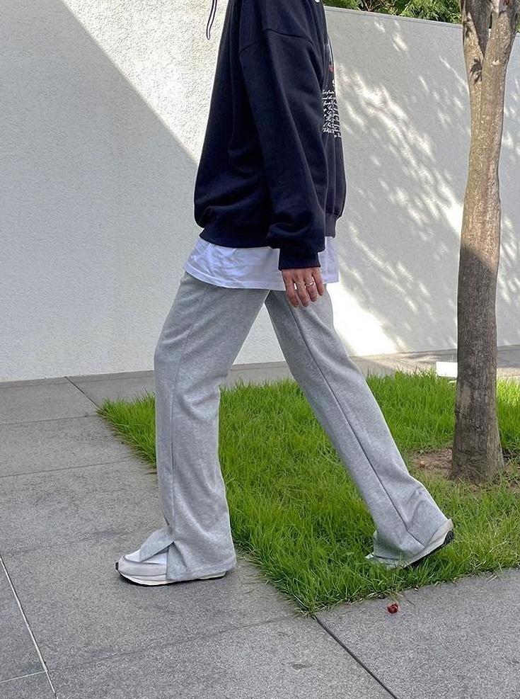 Relaxed Fit Wide Leg Casual Pants