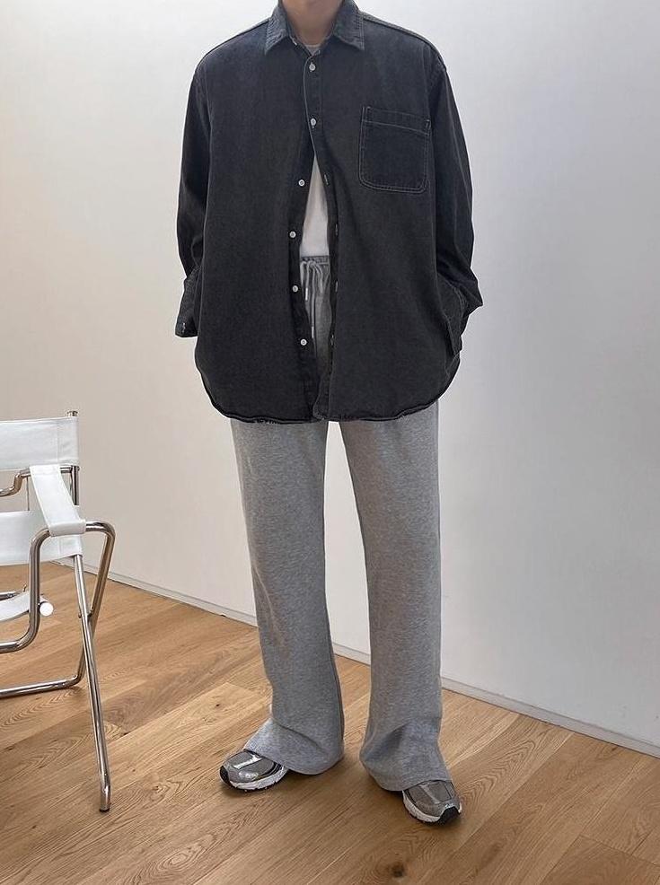 Relaxed Fit Wide Leg Casual Pants