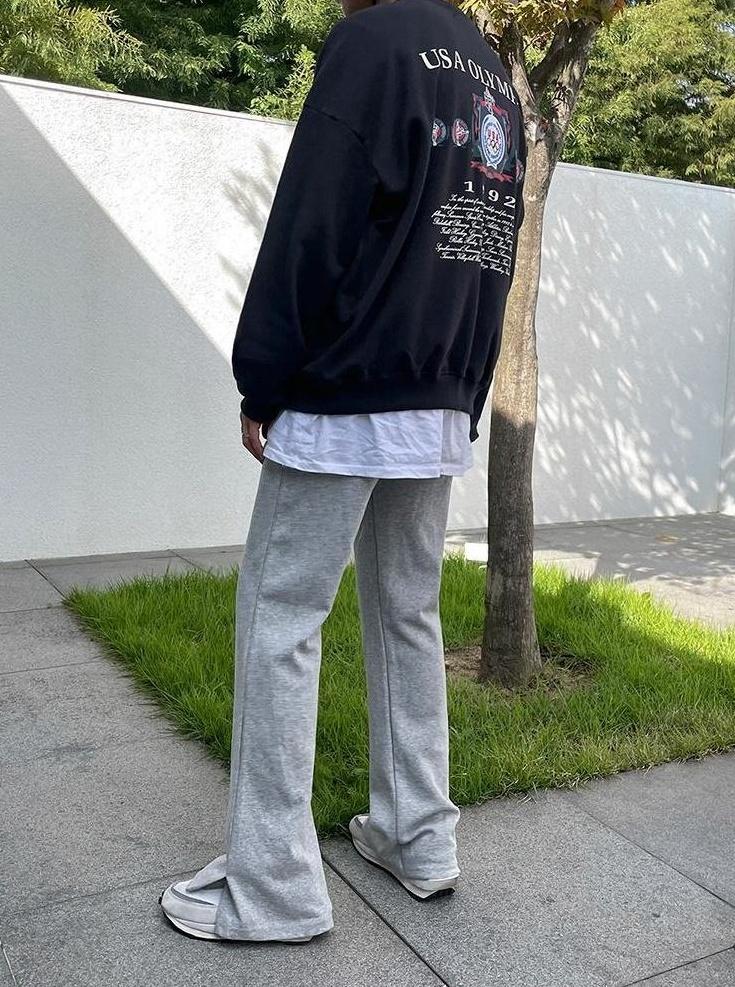 Relaxed Fit Wide Leg Casual Pants